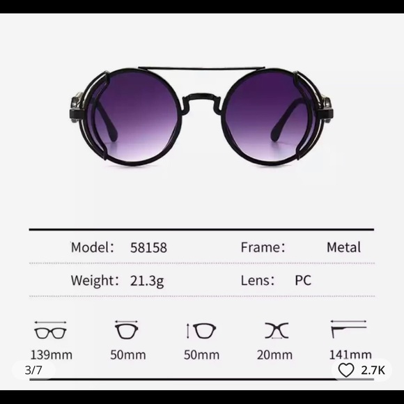 Vintage unisex sunnies in round trendy shape - Picture 4 of 4